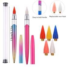 1 Set Kuas Lukisan Berlian Bebas Lilin, Cocok untuk Lukisan Berlian, Sulaman Silang, Seni Kuku, dan Kerajinan Lainnya, Termasuk Pena Pengambil Berlian untuk Mengambil Rhinestones - Set - View 4