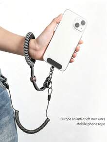 European Anti-Loss Phone Lanyard, Includes Washer, Anti-Theft Spring Rope, Anti-Theft Wrist Strap, High-End European Anti-Theft Adjustable Phone Rope, New Outdoor Anti-Loss, Travel Essential, Suitable For Outdoor, Students, Boys, Girls - Multicolor - View 11