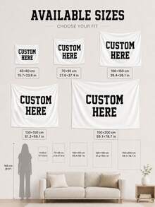 1 pieza Tapiz de pared con foto personalizada, diseño personalizado - Aniversario, cumpleaños, boda - Logotipo opcional, decoración del hogar, bandera de habitación, adecuado para el Día de San Valentín, Navidad, inauguración de la casa, sala de estar, dormitorio, hogar nórdico acogedor, hogar estético, colgante de pared - Multicolor - Ver 5