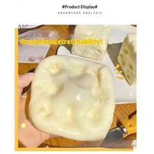 Juguete Fidget de Mano con Forma de Queso Gigante, Modelo de Queso con Textura Suave y Cremosa, Adorno Realista con Forma de Alimento, Decoración Creativa de Escritorio, Accesorio de Juego de Mano Novedoso para Colección & Exhibición - Multicolor - Ver 6