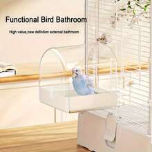 3-In-1 Bird Cage Accessories, Parrot Bath Bowl, Feeding Bowl And Nest Box Combination, Multi-Functional Hanging Bird Cage Bath Bowl And Feeding Station, Suitable For Parrots, Lovebirds, Budgies And Small Birds - one-size - View 5