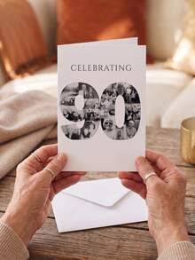 1/3pcs Custom Photo Collage Birthday Greeting Card, Personalized Celebrating Birthday Keepsake Card For Birthday Anniversary Party Gift Supplies - Multicolor - View 5