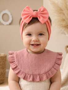 8PCS Candy Color Cute Baby Bibs, Snap Closure Anti-Dirt Drool Bibs, Suitable For Daily Use - Multicolor - View 7