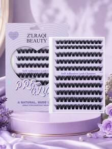 120pcs Self Adhesive Lashes+Fake Lashes Tweezers Segmented Ultra Soft, Naturally Curled, Slender, Grafted Eyelashes For Enlarged Eyes, Portable For Daily Commuting, Lightweight And Non Irritating To The Eyes Glue Free Eyelash - View 9
