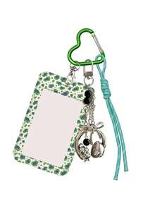 Leopard Print Card Holder Pendant With Star Pendant,Sliding Cover Retractable Card Sleeve,Personalized Fashion Card Holder,Cute Keychain Pendant - Multicolor - View 16