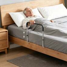 YUNRUX Tool‑Free Assembly Anti‑Fall Bedside Rail, Enclosed‑Tube Rounded‑Edge Design, For Elderly Pregnant Post‑Operative Users - AS SHOWN - View 9