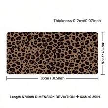1PC Leopard Pattern Leather Desk Pad Modern Art Large Mouse Pad Desk Accessories Fine Short Plush Base With Non-Slip Keyboard Pad For Office Home Computer As Gifts For Men Women Friends Back To School - View 14