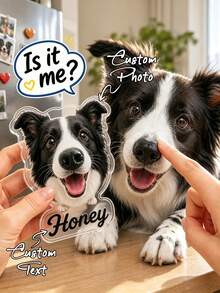 Custom Dog Nose Squishy Fridge Magnet Sticker – Personalized Pet Nose Squeeze Toy With Custom Face & Name - Multicolor - View 3
