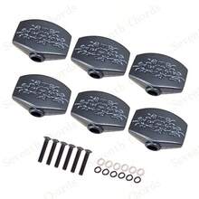 OUMINGYQ 6pcs Guitar Tuner Buttons Metal Engraved Design Folk And Electric Guitar Tuner Head Caps String Winding Knob Handle Grip, For Guitar Replacement And Expansion - Multicolor - View 8