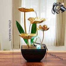 Zen-Inspired 3-Tier Gold Water Fountain Decor, Suitable For Living Room, Study, Nursery, Office Desk, Holiday Birthday Gift, Relaxing Stress Relief, Viral Magic - 999 - View 5