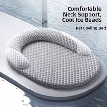 1pc Orthopedic Foam Pet Bed Cooling Ice Bean Mat, Breathable Summer Pet Mat For Cats And Dogs, Non-Slip Washable Cool Dog Bed Sleeping Pad, Suitable For Large, Medium And Small Cats And Dogs - Grey - View 2