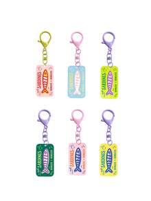 Cartoon Sardines Acrylic Keychain, Bag Charm, Backpack Pendant, Personalized Accessory, Suitable For Students, Girls, Young People, Perfect For Birthday, Party, Holiday Gifts, Decorate Keys, Backpacks, Shoulder Bags, Commute, Travel, Outfit Accent, Multi-Color Retro Fun Rotating Buckle Creative Accessory Small Gift - Multicolor - View 13