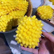Pelota de construcción de durián grande y creativa, talla grande vendida, hecha a mano, maleable, sin rebote, pura, con forma de fruta viral, muy atractiva, herramienta de alivio del estrés y relajación, pequeño juguete curativo, opción de regalo creativa - Multicolor - Ver 4