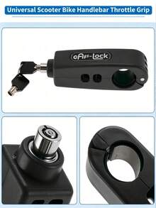 Handle Lock With 2 Keys, Durable And Sturdy, Long Service Life, No Battery Required. Anti-Theft Aluminum Alloy Throttle Lock, Suitable For Motorcycles, ATVs, Scooters And Off-Road Motorcycles, Easy To Install And Remove - A - View 2