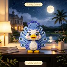 Cute Personalized Blue Animal Series Collection, 1400+ To 2700+ Pcs, Adult Building Block Set, Creative Room Decor, Desktop Ornament, Stress Relief Toy, Halloween Gift, Birthday Gift, Christmas Gift, Graduation Gift, Best Friend Gift, Couple Gift, New Year Gift, Suitable For Everyone - Multicolor - View 11