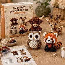 1 Set 3D Beaded Animal Handmade Kit, Creative Handmade Jewelry Making Set, DIY Animal Beaded Set, Multiple Fun Patterns, Suitable For Teenagers, Adults, Perfect Choice For Family, Friends And Craft Enthusiasts - A - View 10