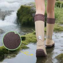 Fashionable High-Top Waterproof Rain Boot Covers With Adjustable Drawstring, Suitable For Office, Daily Commute, Outdoor Walking, Camping And Travel - Rain Shoe Covers - View 11