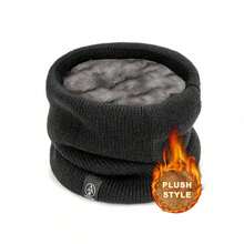 1pc Thick Double-Layer Stretch Thermal Neck Warmer, Outdoor Cycling Skiing Running Protective Mask - Multicolor - View 5