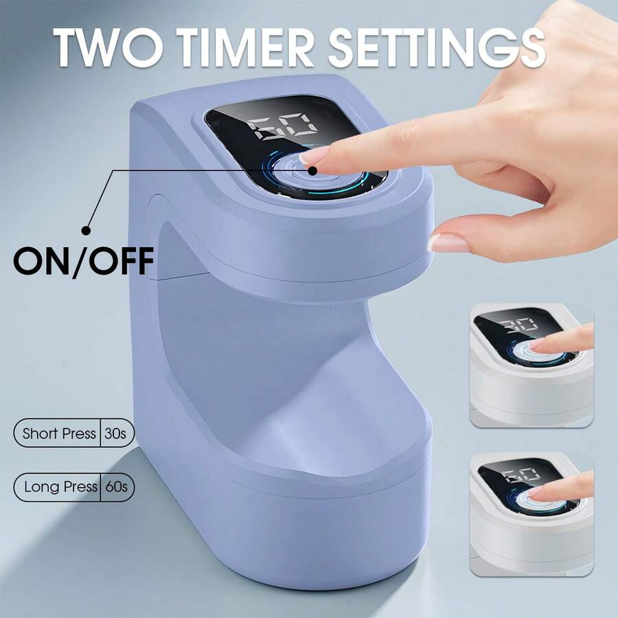 Mini Nail Dryer, Suitable For Gel Nail Polish, Fast Nail Dryer , 2 Timer Settings, Compact & Portable, For Fingernails And Toenails
