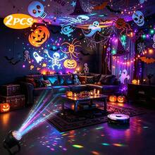 1PC Halloween Rotating Pattern Projection Light, USB Powered Halloween Atmosphere Spotlight, Pumpkin Bat Skull Dynamic Projection Light, Indoor Halloween Decorative Light, Adjustable Angle, 20 Patterns, Used For Rooms, Living Rooms, Bedrooms, Gifts - Black - View 8