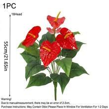 2pcs Artificial Poinsettia Plants, Red Flowers Green Leaves, Maintenance-Free Faux Flowers, Indoor/Outdoor Year-Round Decoration, Suitable For Wedding, Garden, Home, Valentine's Day, Holiday Decor, Realistic Artificial Ornamental Flowers - Multicolor - View 10