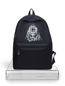 Mochila de nailon impermeable y resistente a las manchas, bolsillo de almacenamiento frontal de acceso rápido, apta para portátil de 14 pulgadas, para escuela secundaria, universidad, salidas góticas, fines de semana y recados - Multicolor - Ver 10