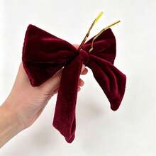 1 Set, Red, Green, Bow Christmas Napkin Rings, 12*12cm Seasonal Kitchen Table Decor, Christmas Home Decoration - Multicolor - View 6