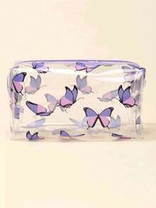 1pc/1set Butterfly Stationery Box, Large Capacity Wear-Resistant Storage, Can Store Various Pens And Stationery, Suitable For School Learning, Dormitory Organization, Bridesmaid Gift, Birthday Gift, Creative Storage Gift, Back To School Essential - A - View 1