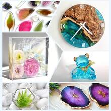 500ml/1000ml Crystal Clear Epoxy Resin Kit, Bubbles Free Casting Resin Supplies For Beginner, Molds, Jewelry, Resin And Hardener With Accessories Making Kit - Transparent - View 10