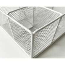 1pc Ironwork Storage Basket, Handheld Segmented Storage Bin, Desktop Snack Storage Box, Kitchen Utensil Storage Gadget, Utility Basket - View 9