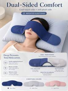 Masker Tidur Berbobot Meredakan Kelelahan Mata Lembut, Bernapas, Menghalangi Cahaya, Masker Mata yang Dapat Diatur, Desain Kait dan Perekat untuk Mencegah Tergelincir, Cocok untuk Pelajar, Pekerja Kantoran, Pelancong, untuk Tidur Siang dan Istirahat Malam, Perlengkapan Perjalanan, Kembali ke Sekolah - beraneka warna - View 4