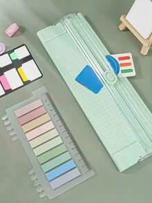 1pc Multifunctional A4 Double-Sided Paper Cutter, Handheld Portable Paper Cutter With Ruler, Suitable For Office, School And Learning - A - View 12