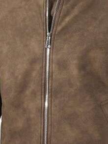 Vancamel Pulse Men's Outdoor Sports Jacket, Fleece Fashion Casual Zip-Up Jacket - Coffee Brown - View 8