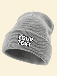 1 buah Topi Musim Dingin Kustom untuk Anak-anak, Topi Rajut DIY dengan Nama dan Foto Kustom, Topi Rajut Lembut dan Hangat untuk Anak Usia 3-8 Tahun, Hadiah Halloween yang Menyenangkan, Topi Tengkorak Hitam dengan Logo - MultiWarna - View 5