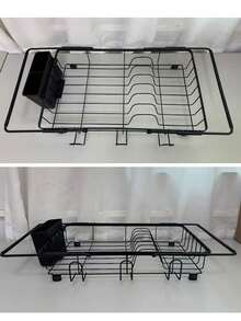 1 pieza Escurridor de fregadero, gran capacidad de almacenamiento para tazas, cuencos y platos, estante para platos de cocina del hogar - Multicolor - Ver 3