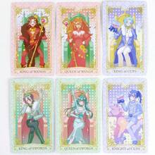 Rainbow Witch Tarot Cards 78 Cards Small Size 10.3*6cm Waite System Tarot Cards Divination Game Party Interactive Toy Birthday Gift For Tarot Collectors And Beginners - Multicolor - View 4