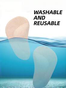 1 Pair Unisex Arch Support Foot Bed Anti-Torsion Washable Snug Fit Sports Half-Size Shoe Insoles - Multicolor - View 3