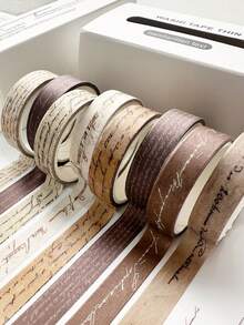 8 Rolls Vintage Floral Washed Paper Tape Set, Retro Style Decorative Paper Stickers, Suitable For Scrapbooking, Journaling, Art Creation, Handmade Crafts And Student Back To School Decoration Supplies - Multi-color - View 3