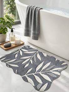 DAJIANG 1pc 3D Printed Woven Long Runner Rug, Leaf Pattern Vintage Grey, Kitchen Rug, Long Hallway Rug, Floor Mat, Suitable For Bathroom, Kitchen, Outdoor Hallway, Bedroom, Living Room, Machine Washable Rug Accessory, Easy To Clean, Entryway Non-Slip Rug, Bedroom Autumn Decor - Multicolor - View 5