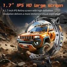 GAWSUG 1400mAh Rugged Smart Watch Military Tactical IPX8 Waterproof Bluetooth Call Flashlight Fitness Tracker Men Women Gift - View 3