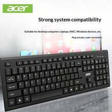 Acer OAK960 Comfortable Silent Wired Keyboard And Mouse Combo, Quiet Keys, High-Precision Optical Tracking, Ergonomic Grip, Plug-And-Play For Desktop And Laptop - View 1