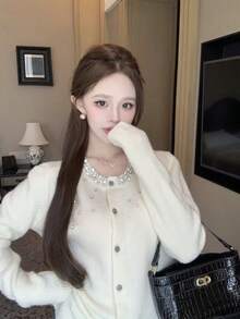 Women Cardigans - White - View 2