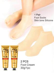 Silicone Moisturizing Foot Socks, Effective Foot Care, Prevent Heel Cracking, Remove Dead Skin, Elastic Foot Socks, All-Day Hydration, Prevent Dryness, Odorless, Easy To Put On And Take Off, Soft And Comfortable Material - Multicolor - View 19