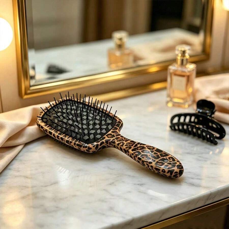 1pc/Styling Hollow Comb - Home Use Dry & Wet Dual-Purpose Multi-Function Detangling Curling Volumizing Styling Hollow Massage Mesh Hair Comb - Multicolor - View 1