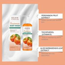 EELHOE Persimmon Refreshing Shower Gel, Containing Aloe Vera, Persimmon Extract, Cleanses The Skin While Moisturizing, Making It Appear Smoother And More Delicate.It Deeply Cleanses The Skin, Leaving It Fresh, Comfortable, And Hydrated - 100ml - View 8