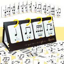 Tarjetas de Práctica de Ritmo 75 Hojas/Set Tarjetas Educativas de Escritorio de Iluminación Musical Tarjetas de Aprendizaje Musical para Principiantes Tarjetas Cognitivas Tarjetas de Práctica Visual Tarjetas de Entrenamiento de Notas Herramientas de Enseñanza Musical - Multicolor - Ver 11