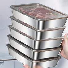 Stainless Steel Food Storage Containers, Reusable Lunch Prep Boxes, Stackable, Leak-Proof, Suitable For Kitchen, Outdoor Camping, Dorm And Office - Multicolor - View 8