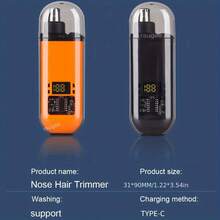 Rechargeable Ear & Nose Hair Trimmer, Eyebrow & Facial Hair Trimmer, Unisex USB Electric, Father's Day Gift - Multicolor - View 3