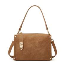 Ladies' Crossbody Bag New Retro Commuting Style Multifunctional Buckle Small Square Bag, Suitable For Daily Commuting And Friend Gatherings - Brown - View 2