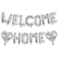 Gold Black Silver WELCOME_HOME Letter Banner Heart Balloon Welcome Home Foil Letter Balloon Banner Decoration - Multicolor - View 4